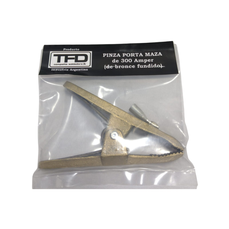 Pinza Porta Maza Tfd 300 Amperes Bronce Fundido Soldadora